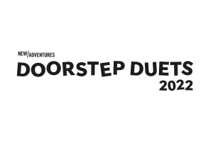 Logo in black reading: New Adventures, 'Doorstep Duets 2022'